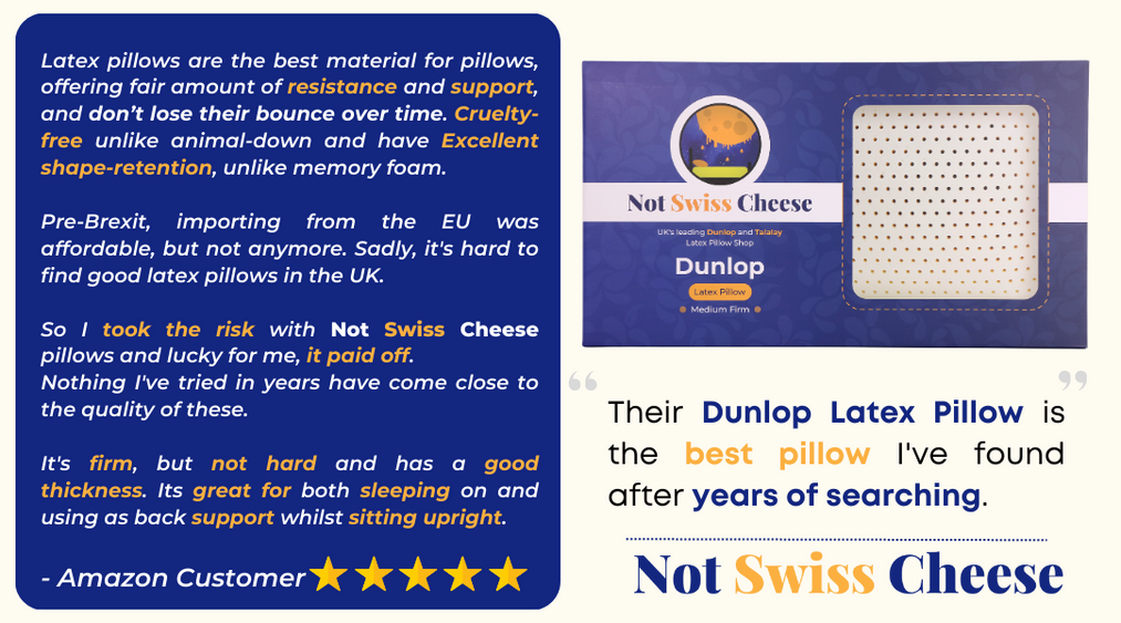 Latex pillows best sale uk reviews